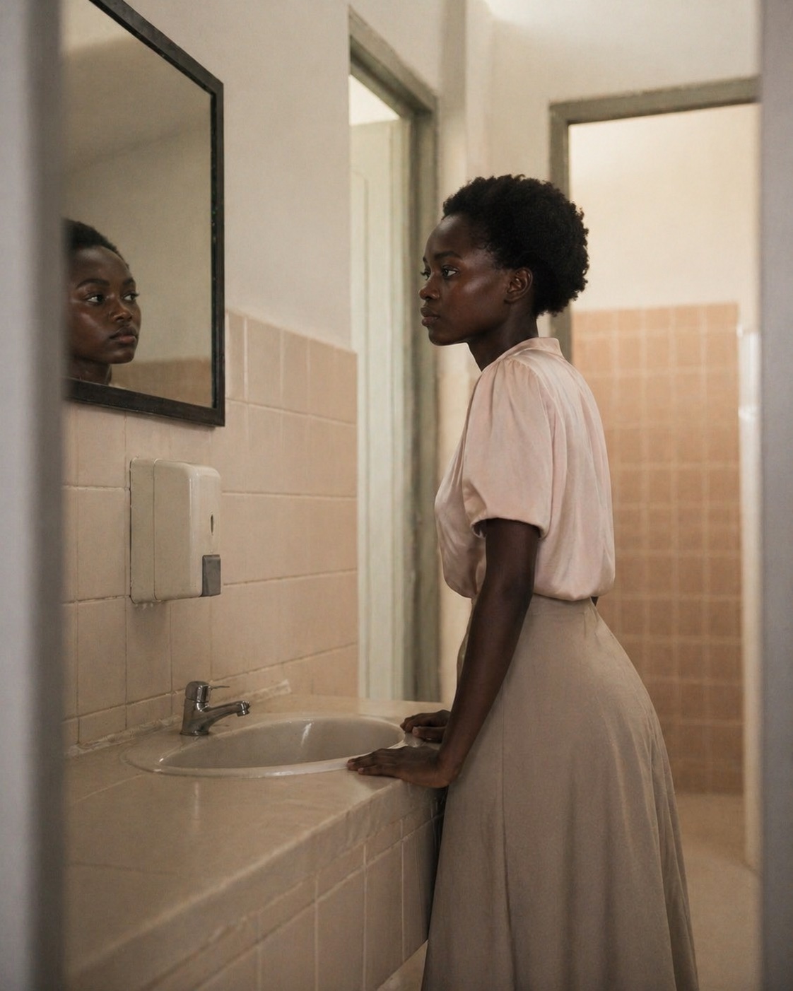 A young African woman navigating privacy, confidence and care